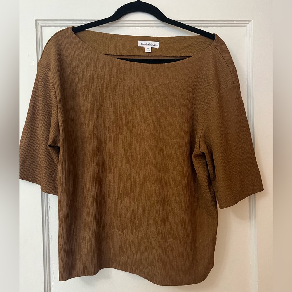 Prologues Tan Blouse Top